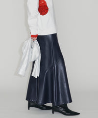 【yae】Faux leather long skirt/フェイクレザーロングスカート