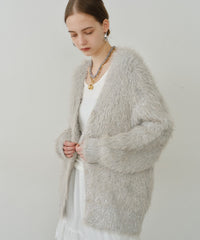 【yae】2way glitter feather knit cordigan/2wayグリッターフェザーニットカーディガン