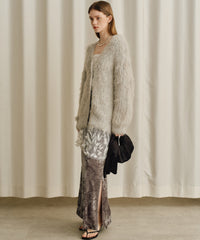 【yae】2way glitter feather knit cordigan/2wayグリッターフェザーニットカーディガン