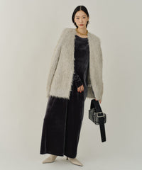 【yae】2way glitter feather knit cordigan/2wayグリッターフェザーニットカーディガン