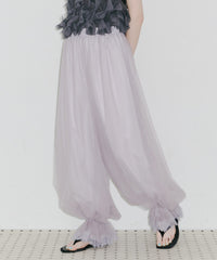 【一部カラー予約】【J1U by LA BELLE ETUDE】裾レースチュールバルーンパンツ