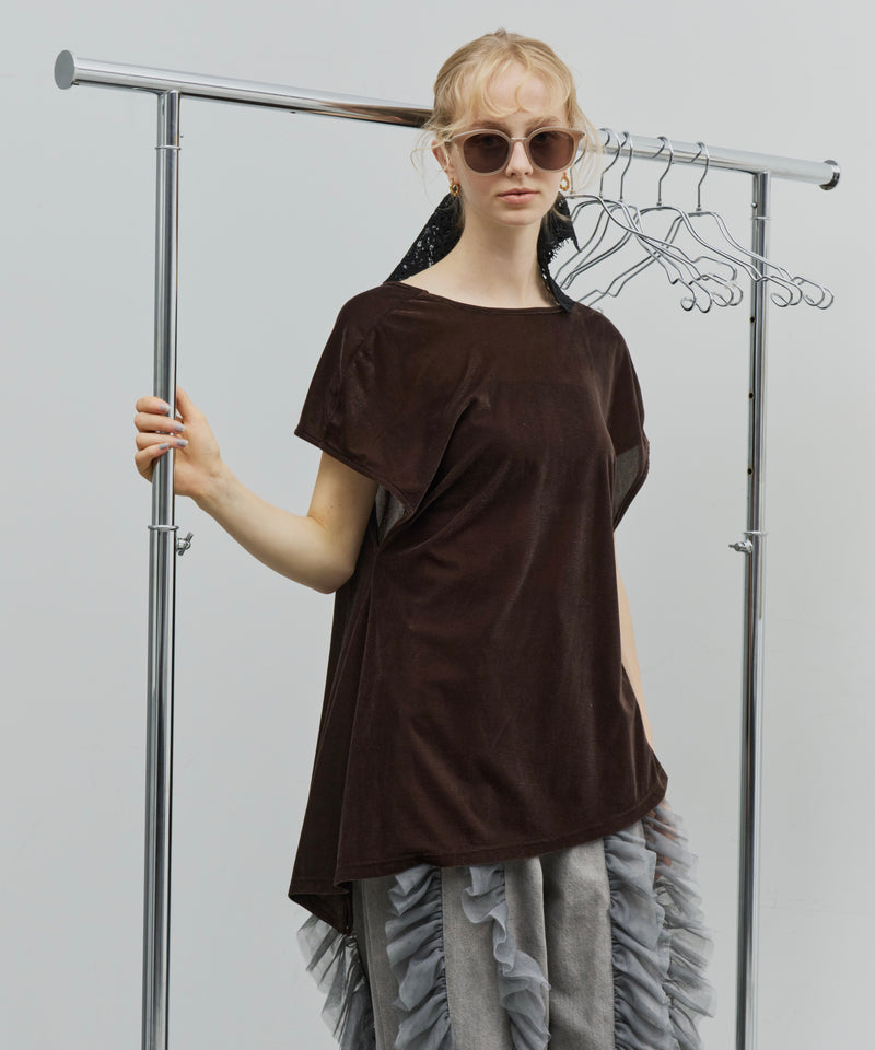 予約】2wayシアーベロアアシンメトリーTOPS – LA BELLE ETUDE online store