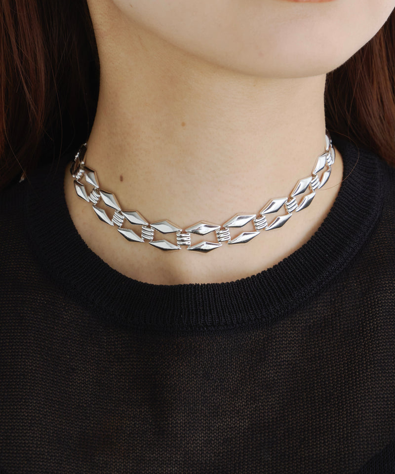 【予約】【loni】vintage square chain choker