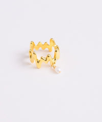 【loni】Grass pearl pinky ring/パールデザインピンキーリング