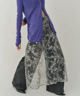 【yae】Flower spangle wrap skirt/フラワースパンコールラップスカート