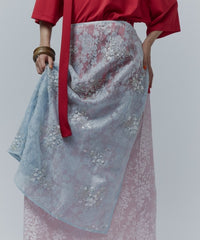 【yae】Flower spangle wrap skirt / フラワースパンコールラップスカート