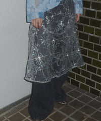 【yae】Flower spangle wrap skirt/フラワースパンコールラップスカート