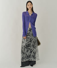 【yae】Flower spangle wrap skirt / フラワースパンコールラップスカート
