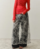 【yae】Flower spangle wrap skirt / フラワースパンコールラップスカート