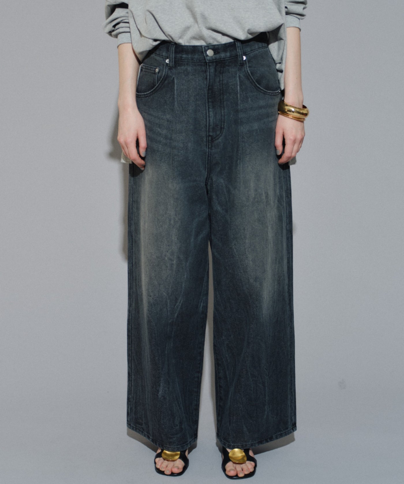 yae】Super wide mens like denim – LA BELLE ETUDE online store