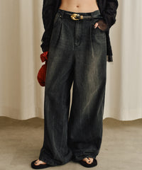 【yae】Super wide mens like denim