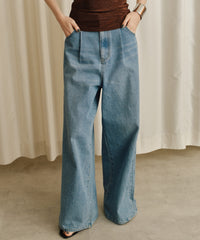 【yae】Super wide mens like denim