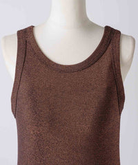 【yae】Glitter tank top / カップ付きグリッタータンクトップ