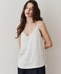 【予約開始待ち】レースモチーフマットサテンキャミ