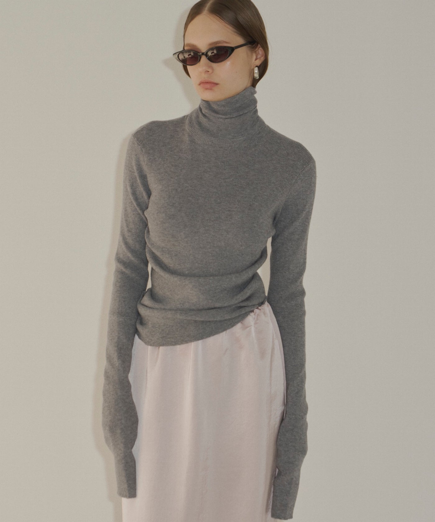 yae】Super long sleeve rib knit / スーパーロングスリーブリブニット 