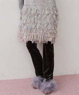 【J1U by LA BELLE ETUDE】ファンシーヤーンループフリンジMIXニットワンピース