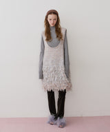 【J1U by LA BELLE ETUDE】ファンシーヤーンループフリンジMIXニットワンピース