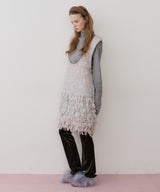 【J1U by LA BELLE ETUDE】ファンシーヤーンループフリンジMIXニットワンピース