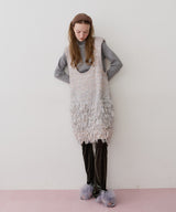 【J1U by LA BELLE ETUDE】ファンシーヤーンループフリンジMIXニットワンピース