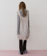 【J1U by LA BELLE ETUDE】ファンシーヤーンループフリンジMIXニットワンピース