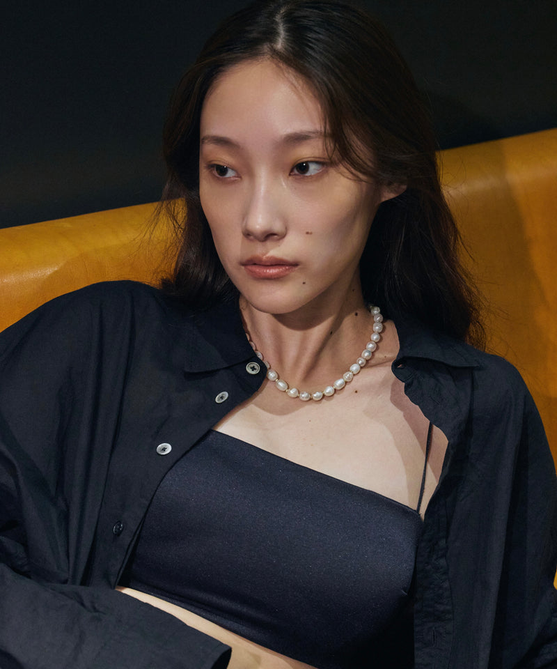 【予約】【loni】Metal Mix Pearl Necklace