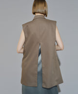 【yae】Back slit fastner gilet / バックスリットファスナージレ