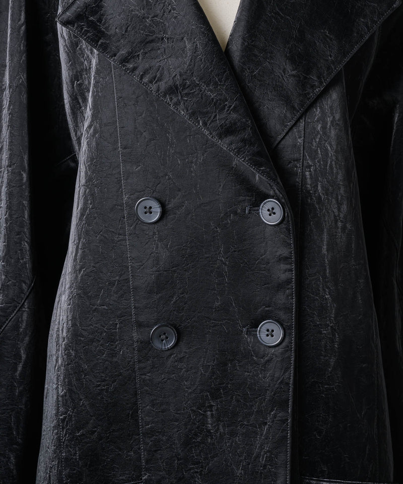 【yae】Clash leather like jacket / クラッシュレザーライクジャケット