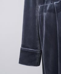【yae】Fastener slit velours jumpsuit / ファスナースリットジャンプスーツ
