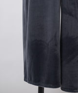 【yae】Fastener slit velours jumpsuit / ファスナースリットジャンプスーツ