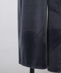 【yae】Fastener slit velours jumpsuit / ファスナースリットジャンプスーツ