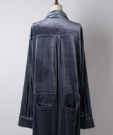 【yae】Fastener slit velours jumpsuit / ファスナースリットジャンプスーツ