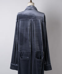 【yae】Fastener slit velours jumpsuit / ファスナースリットジャンプスーツ