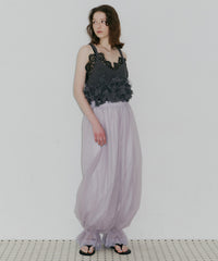 【一部カラー予約】【J1U by LA BELLE ETUDE】裾レースチュールバルーンパンツ