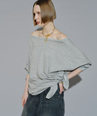 【yae】2way loose sweat shirt / 2wayルーズスウェットシャツ