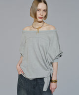 【yae】2way loose sweat shirt / 2wayルーズスウェットシャツ