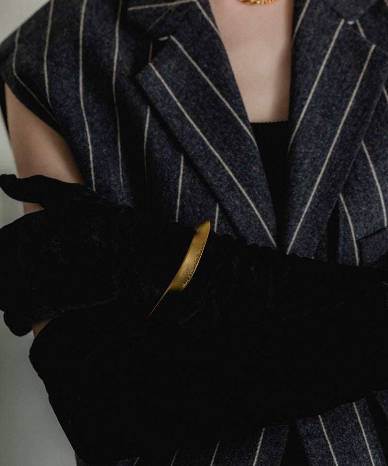 【予約】【loni】Letterring Leaf Plate Bangle