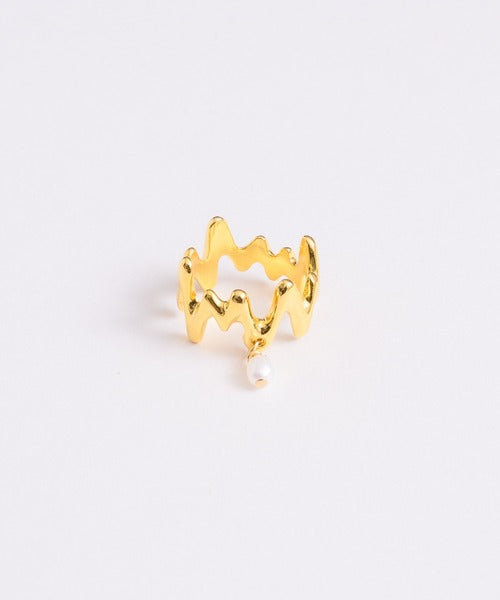 【loni】Grass pearl pinky ring/パールデザインピンキーリング