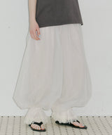 【一部カラー予約】【J1U by LA BELLE ETUDE】裾レースチュールバルーンパンツ