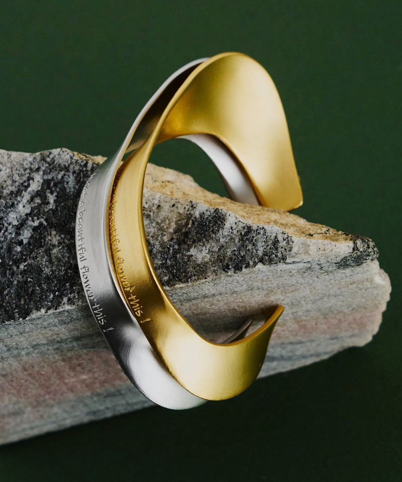 Letterring Leaf Plate Bangle