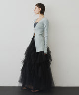 バックスリットリブカーディガン