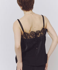 【予約】モチーフレース×サテンキャミ