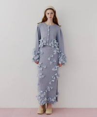 【予約10%OFF】【J1U by LA BELLE ETUDE】メニーリボンニットIラインスカートⅡ