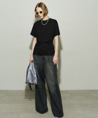 【yae】Waist tuck T-shirt