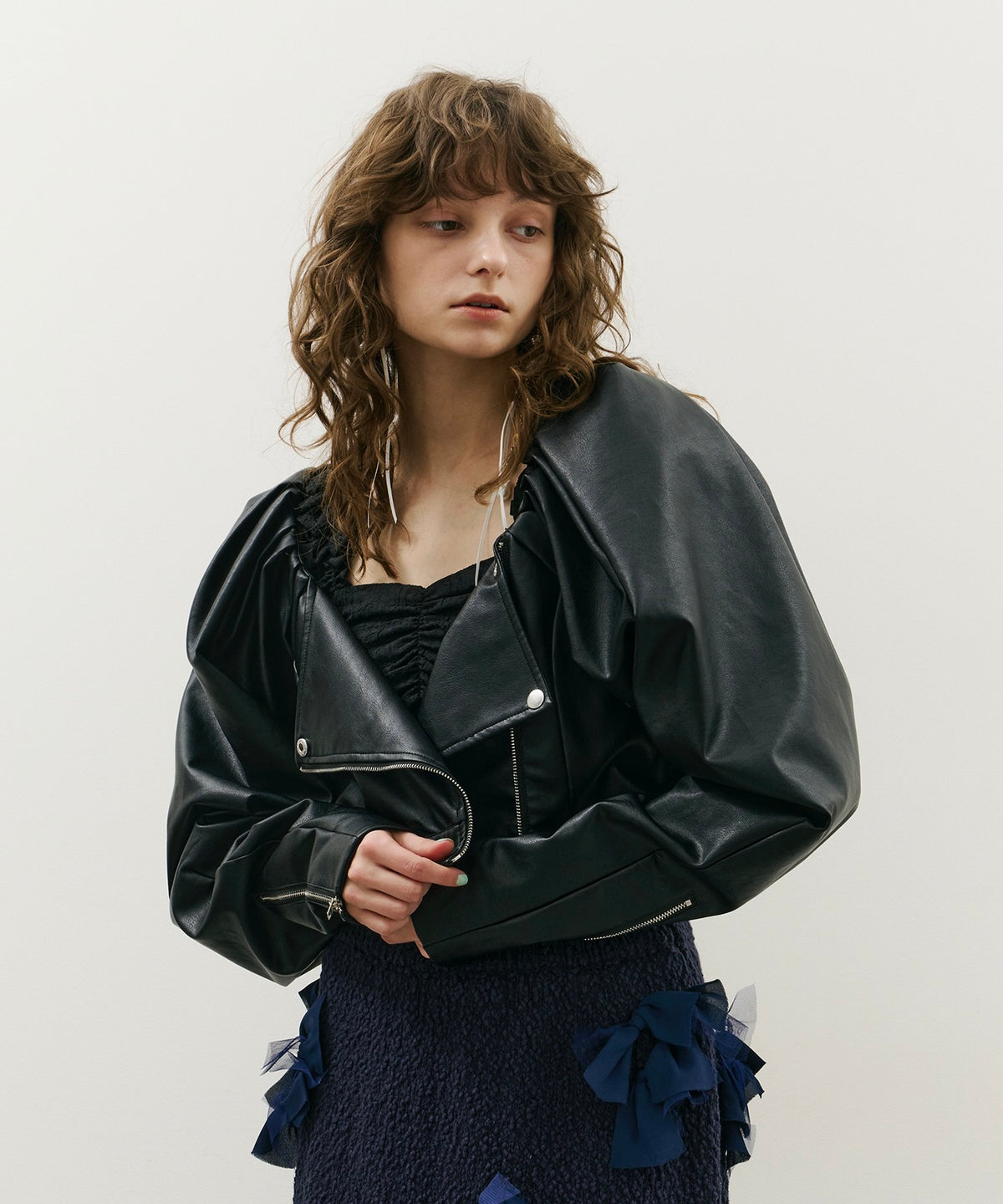 【LA BELLE ETUDE】SLIT JACKET 新品 レイヤードチュールギャザーロングジャケット – LA BELLE ETUDE