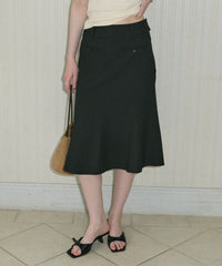 【GIUNON】midi pocket stripe skirt / ミディポケットストライプスカート