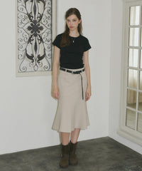 【GIUNON】midi pocket stripe skirt / ミディポケットストライプスカート