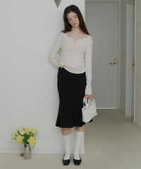 【GIUNON】midi pocket stripe skirt / ミディポケットストライプスカート