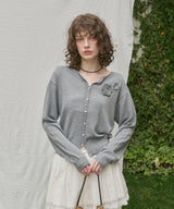 【GIUNON】flower knit cardigan / フラワーニットカーディガン