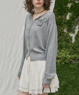【GIUNON】flower knit cardigan / フラワーニットカーディガン