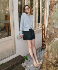 【GIUNON】flower knit cardigan / フラワーニットカーディガン